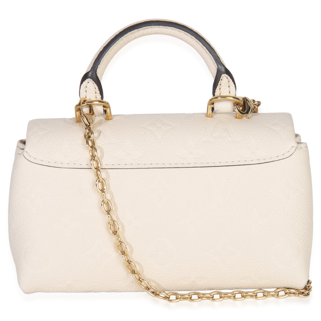 Louis Vuitton Cream Monogram Empreinte Nano Madeleine