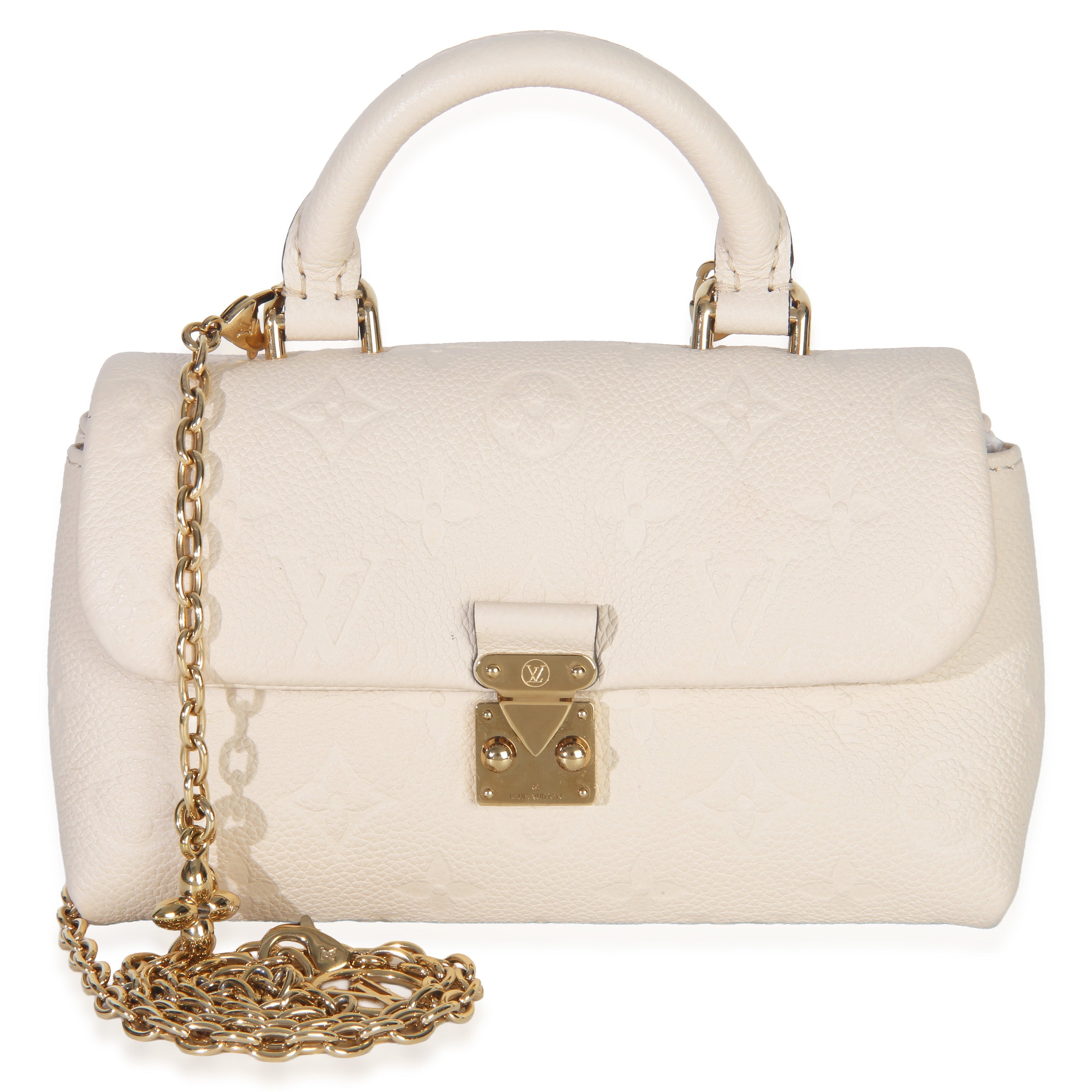 Louis Vuitton Cream Monogram Empreinte Nano Madeleine