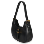 Saint Laurent Black Smooth Calfskin Le Fermoir Hobo