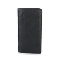 Louis Vuitton Black Monogram Shadow Calfskin Brazza Wallet