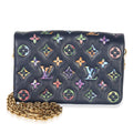 Louis Vuitton Navy Embossed Monogram Lambskin Garden Pochette Coussin