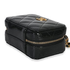 Chanel Black Quilted Patent Mini Vanity Chain Bag