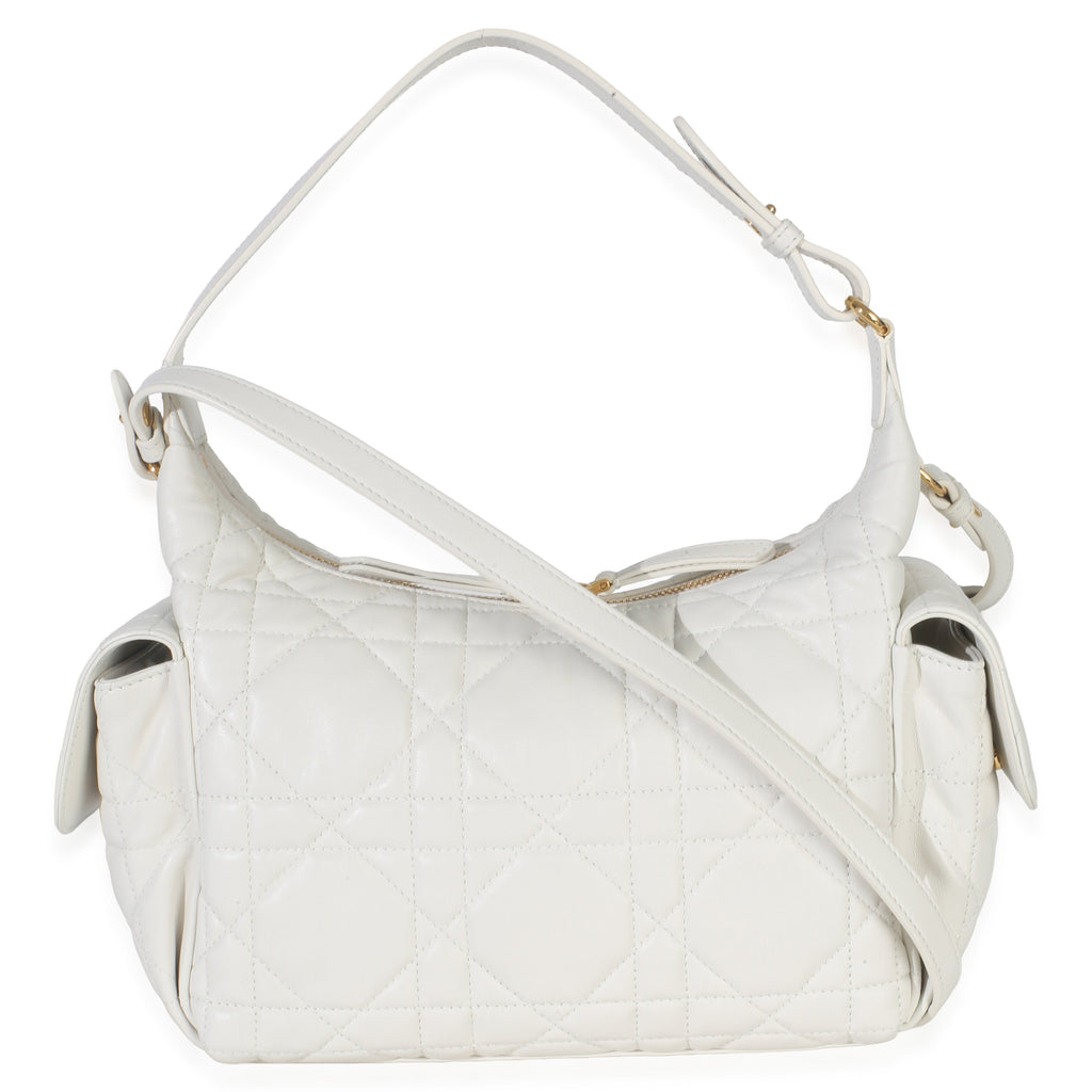 Christian Dior Latte Lambskin Macrocannage Medium D-Dream Bag