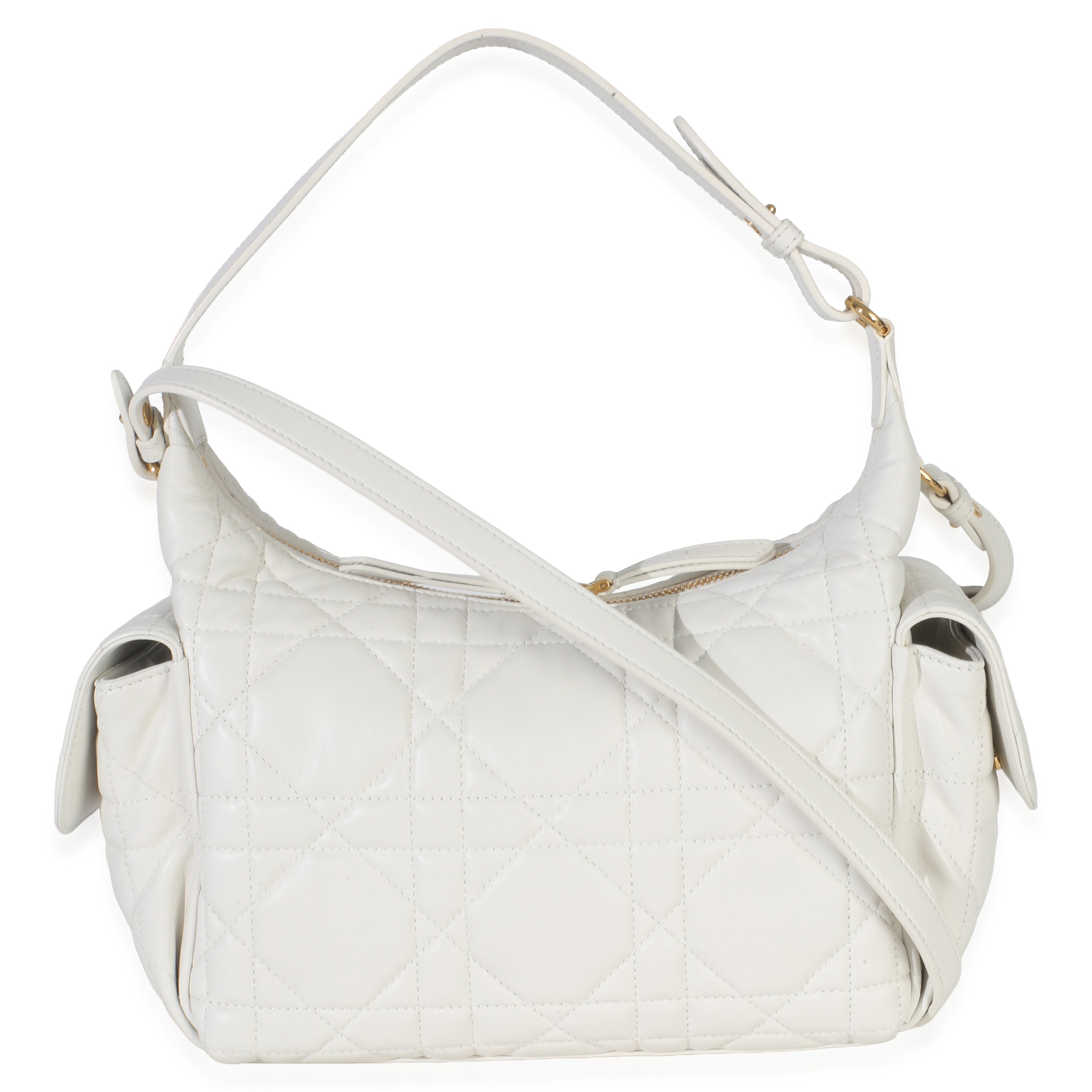 Christian Dior Latte Lambskin Macrocannage Medium D-Dream Bag