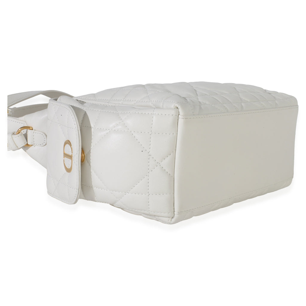 Christian Dior Latte Lambskin Macrocannage Medium D-Dream Bag