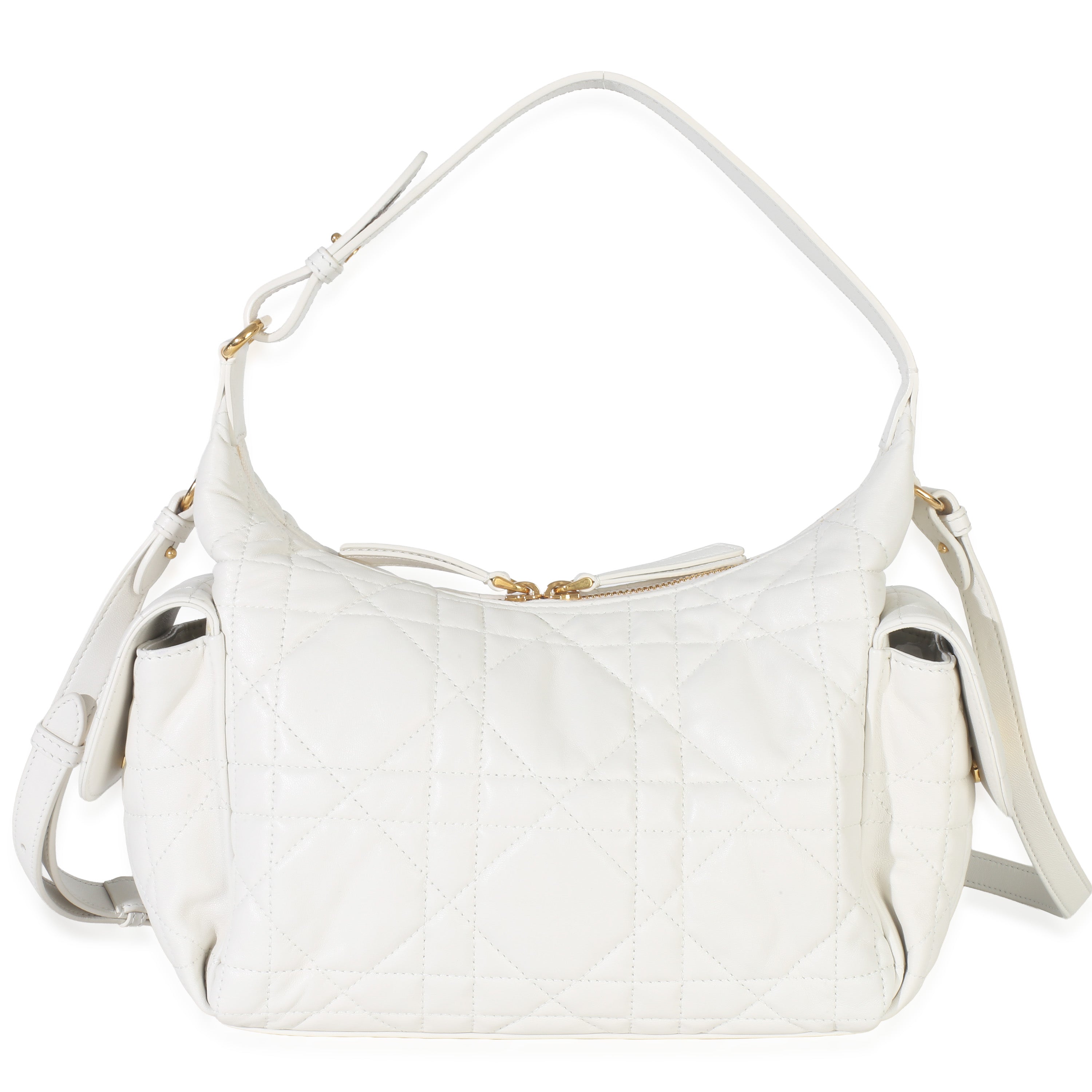 Christian Dior Latte Lambskin Macrocannage Medium D-Dream Bag