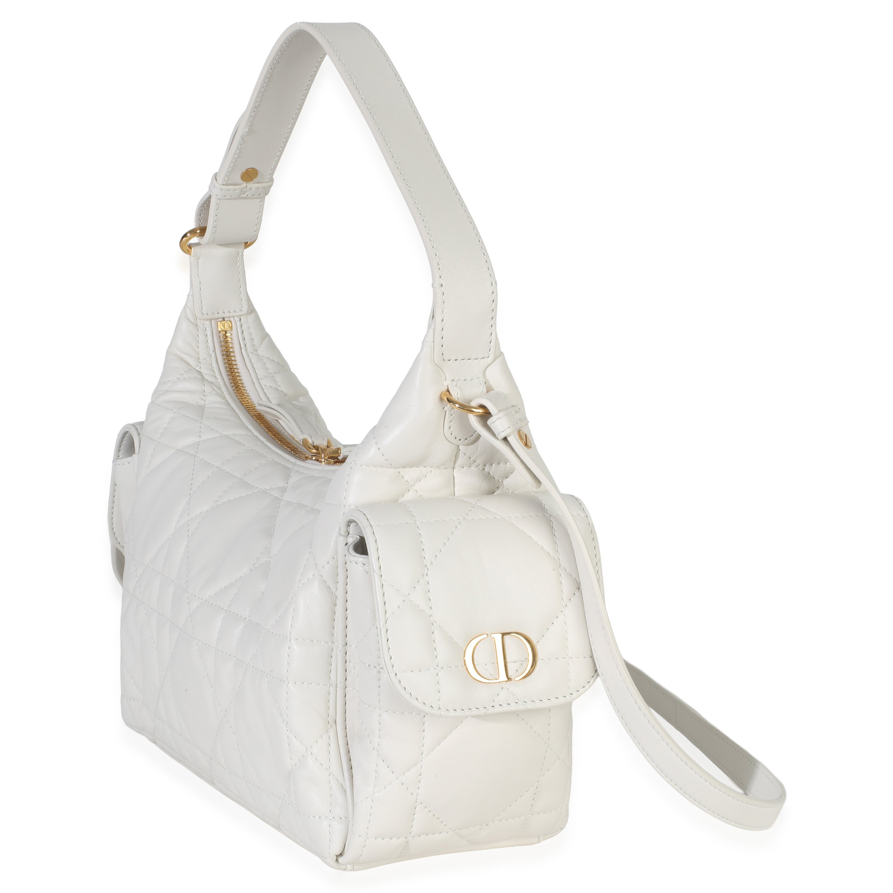 Christian Dior Latte Lambskin Macrocannage Medium D-Dream Bag