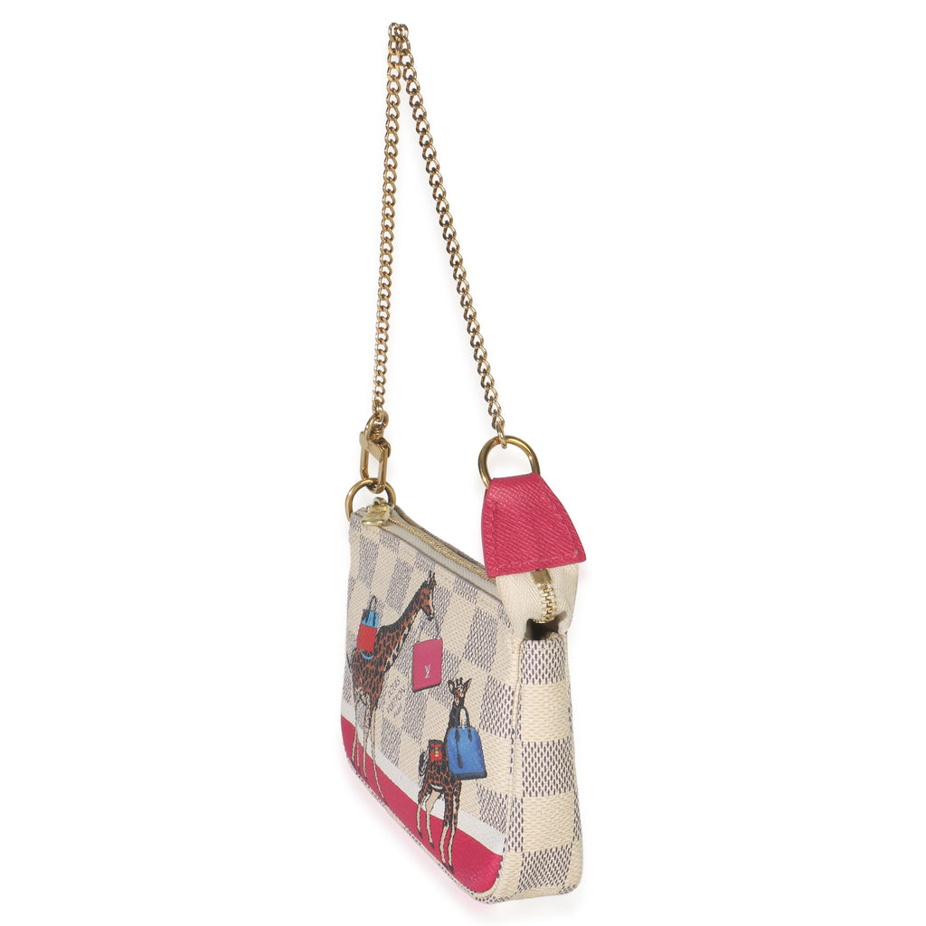 Louis Vuitton Damier Azur Canvas Giraffe Mini Pochette Accessories