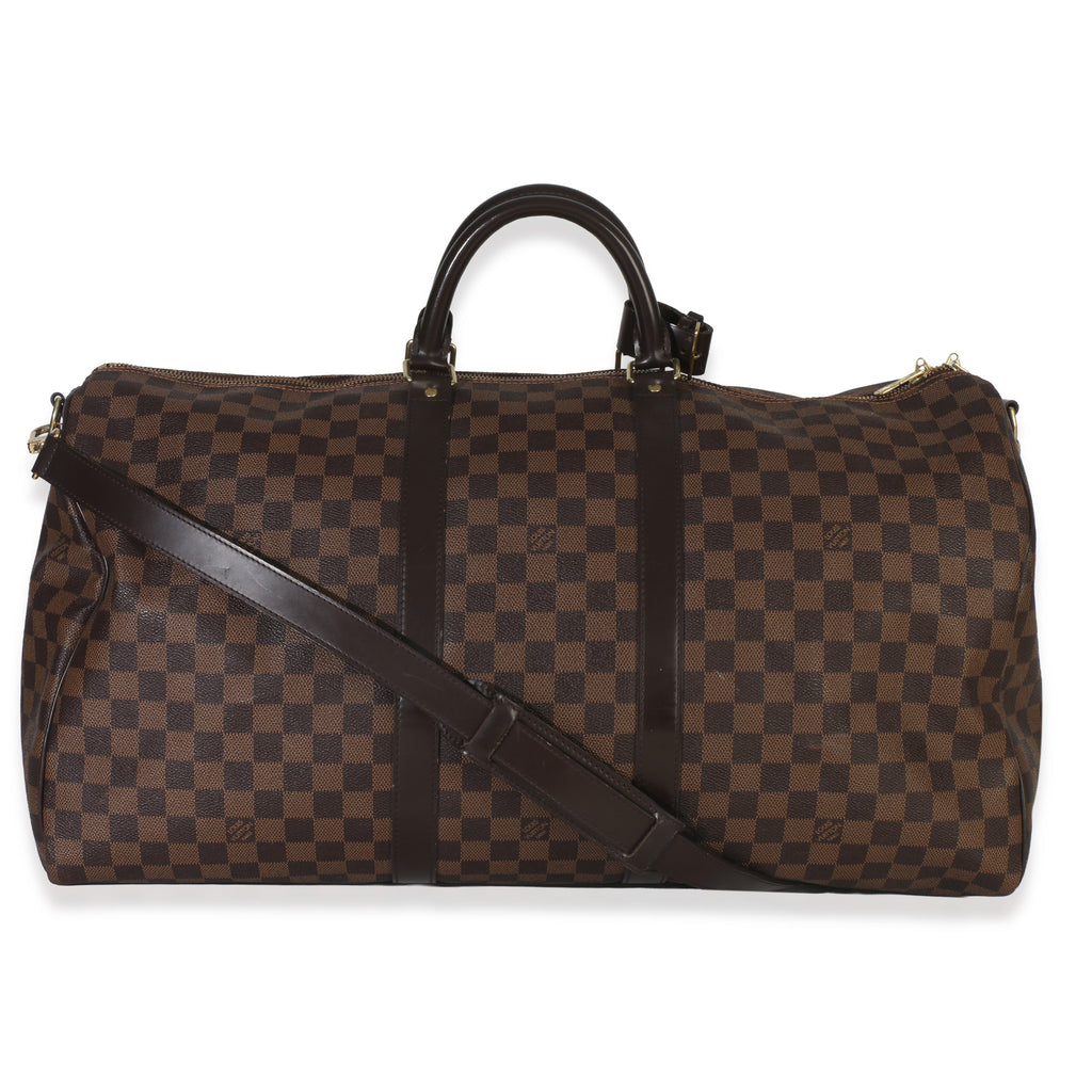 Louis Vuitton Damier Ebene Canvas Keepall Bandouliere 55