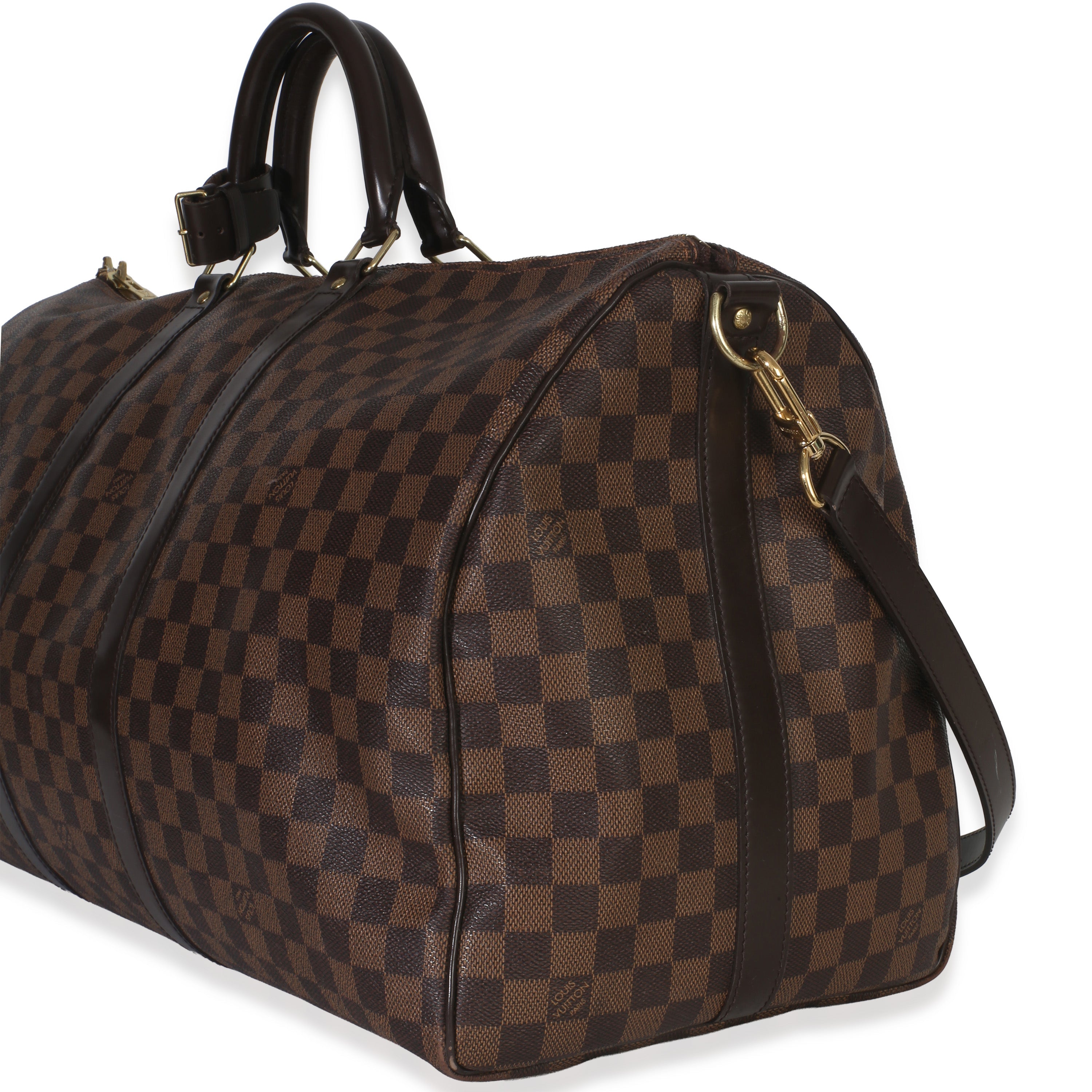 Louis Vuitton Damier Ebene Canvas Keepall Bandouliere 55