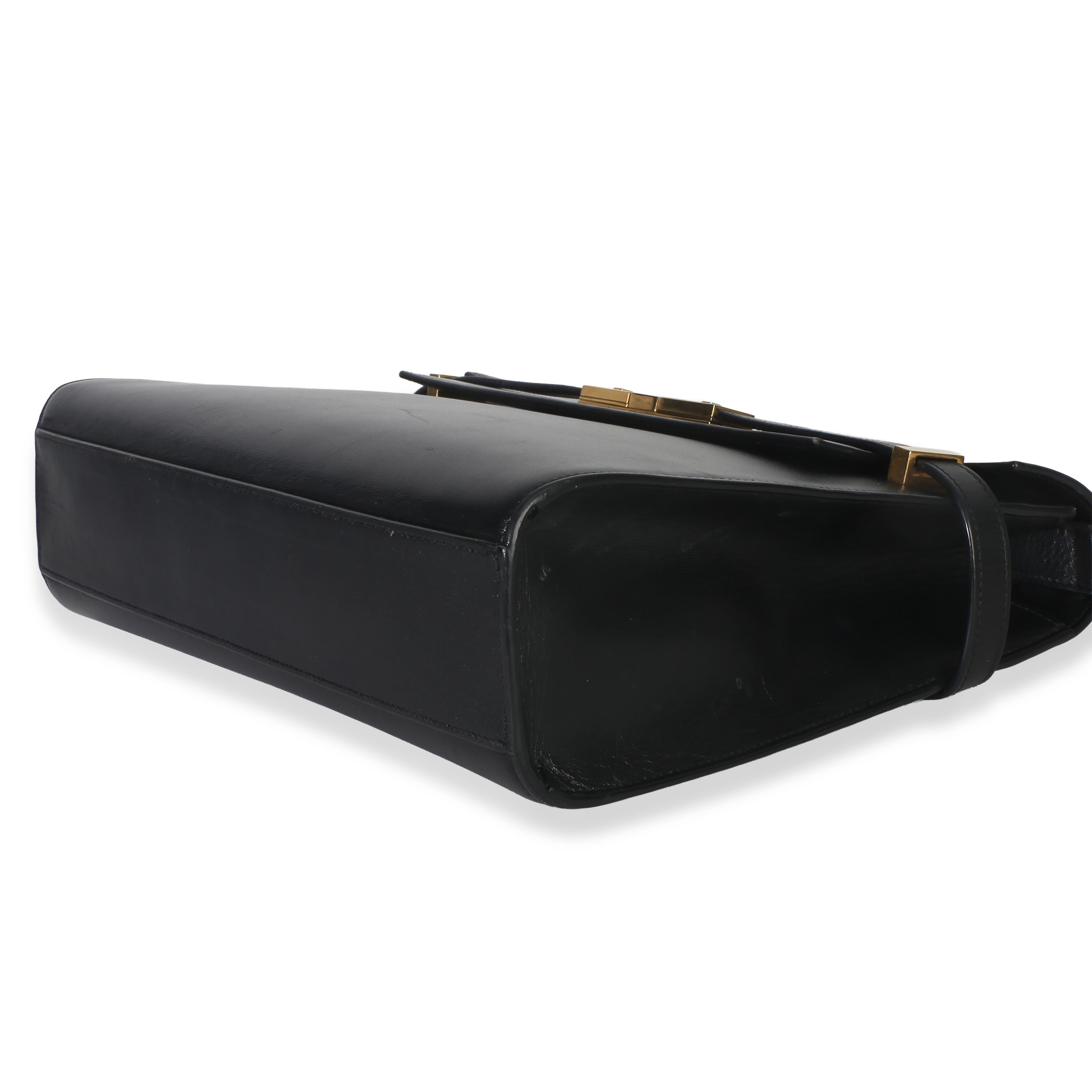 Saint Laurent Black Calfskin Medium Manhattan Shoulder Bag