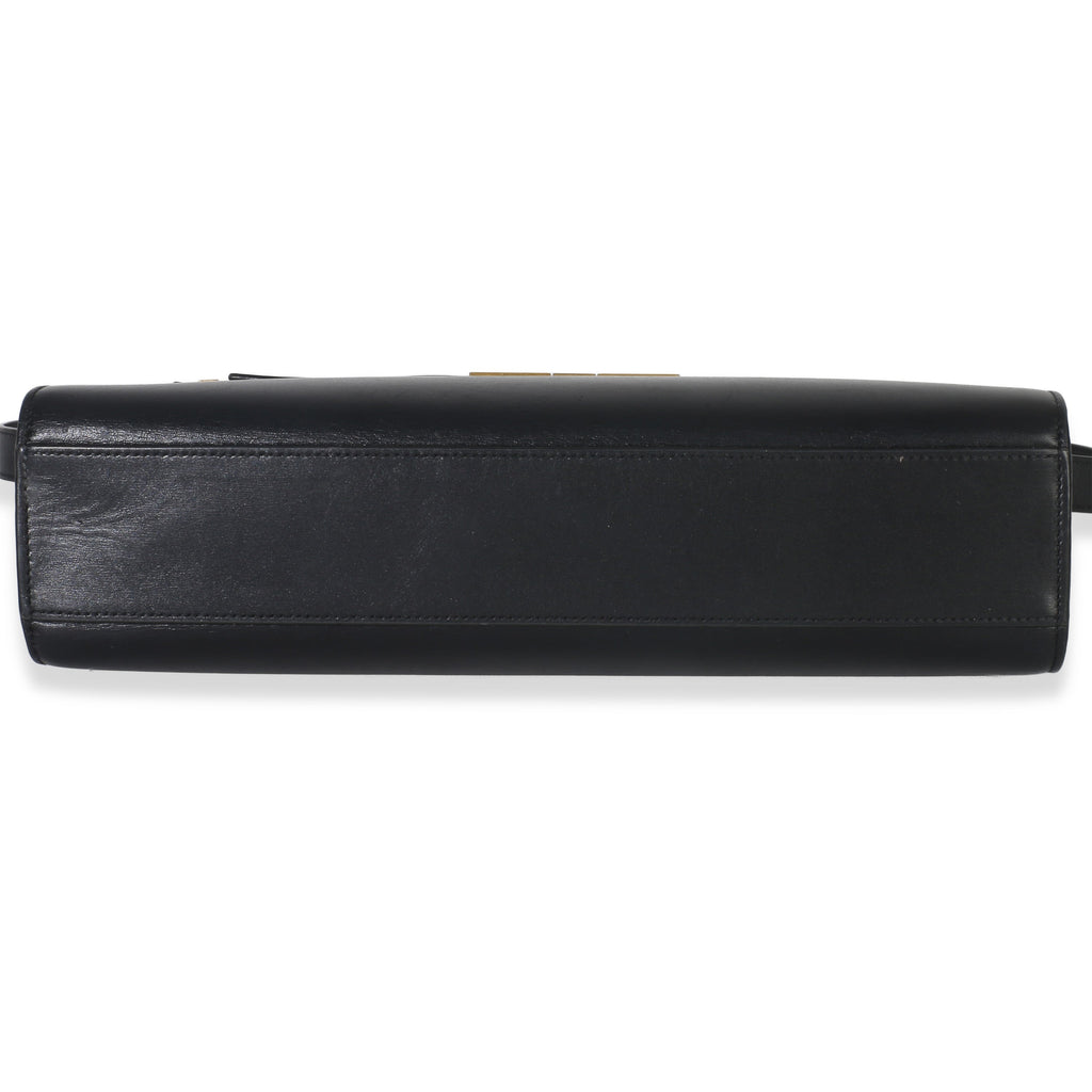 Saint Laurent Black Calfskin Medium Manhattan Shoulder Bag