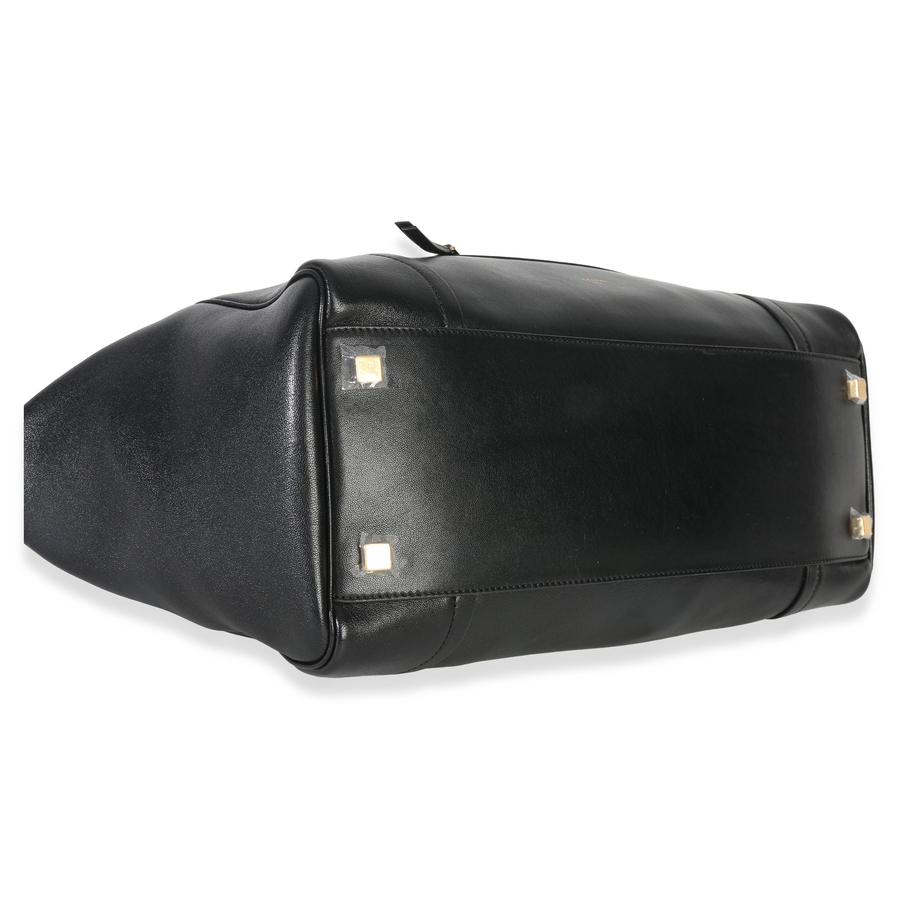 Black Supple Shiny Lambskin Medium New Luggage