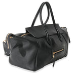 Black Supple Shiny Lambskin Medium New Luggage