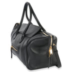 Black Supple Shiny Lambskin Medium New Luggage