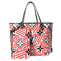 Louis Vuitton Creme Rouge Black Monogram Giant Crafty Canvas Neverfull MM