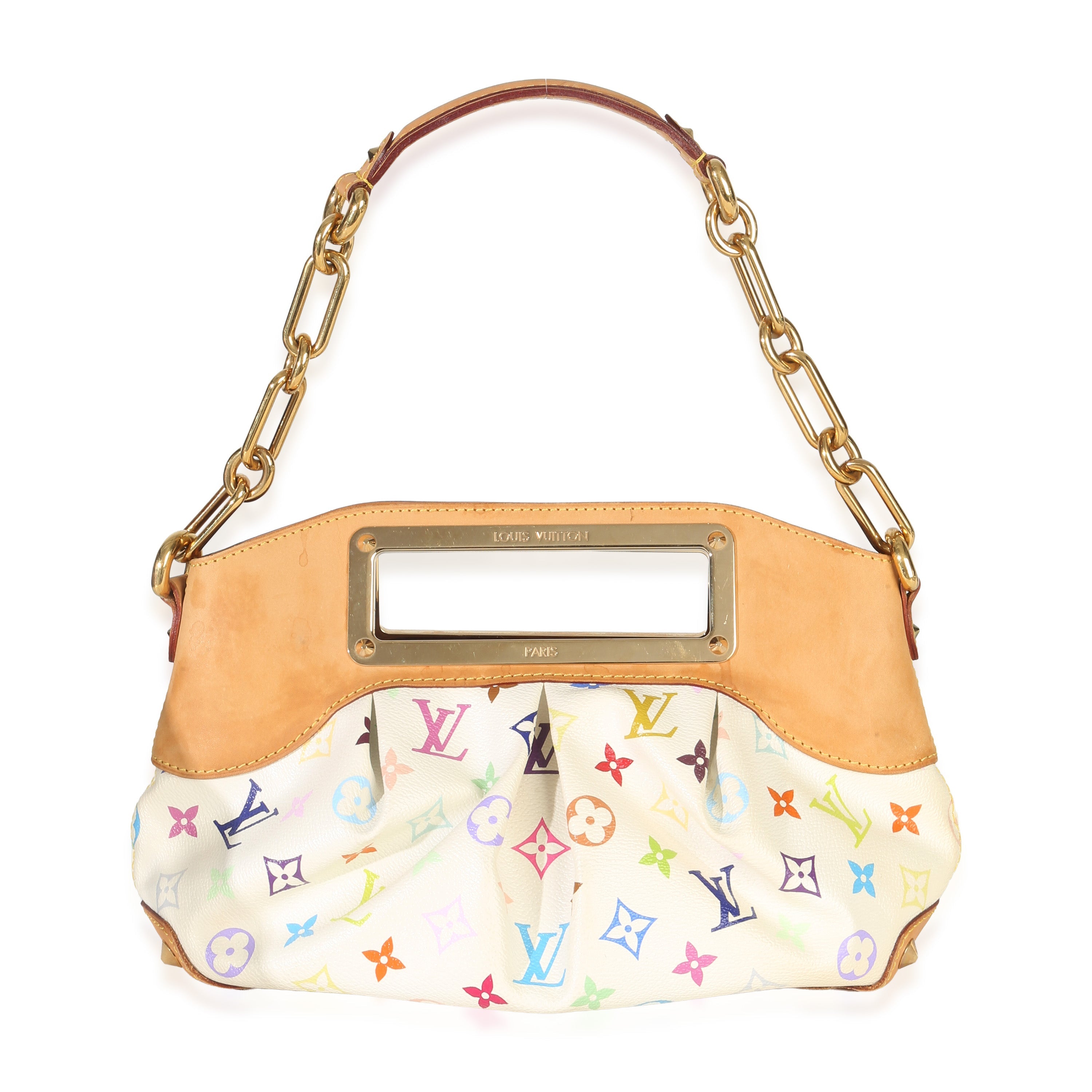 Louis Vuitton White Multicolore Monogram Canvas Judy MM