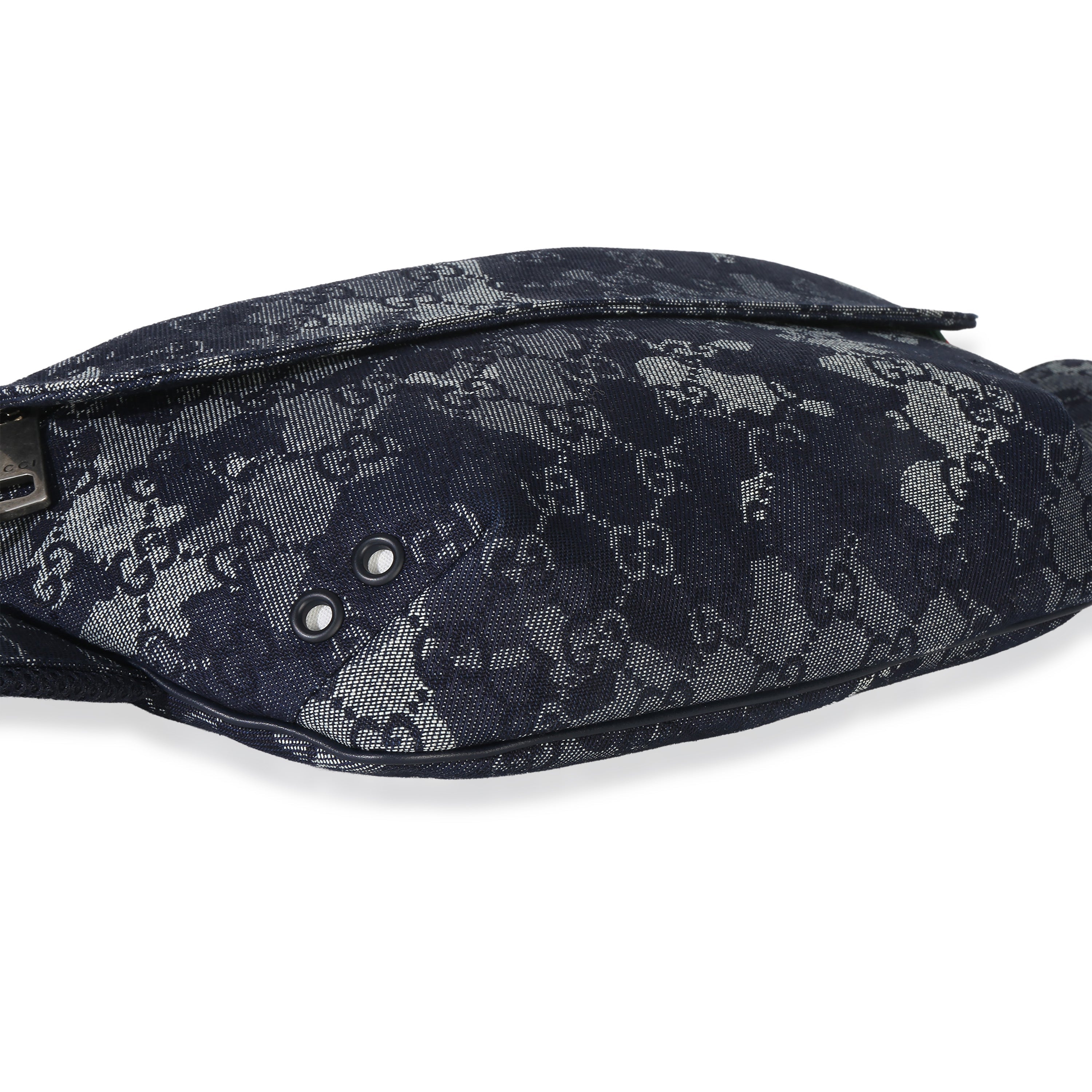 Gucci Navy GG Floral Canvas Belt Bag