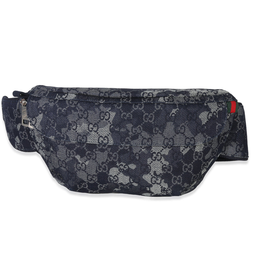 Gucci Navy GG Floral Canvas Belt Bag
