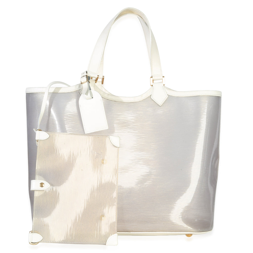 Louis Vuitton White Epi Plage Vinyl Lagoon Bay Tote