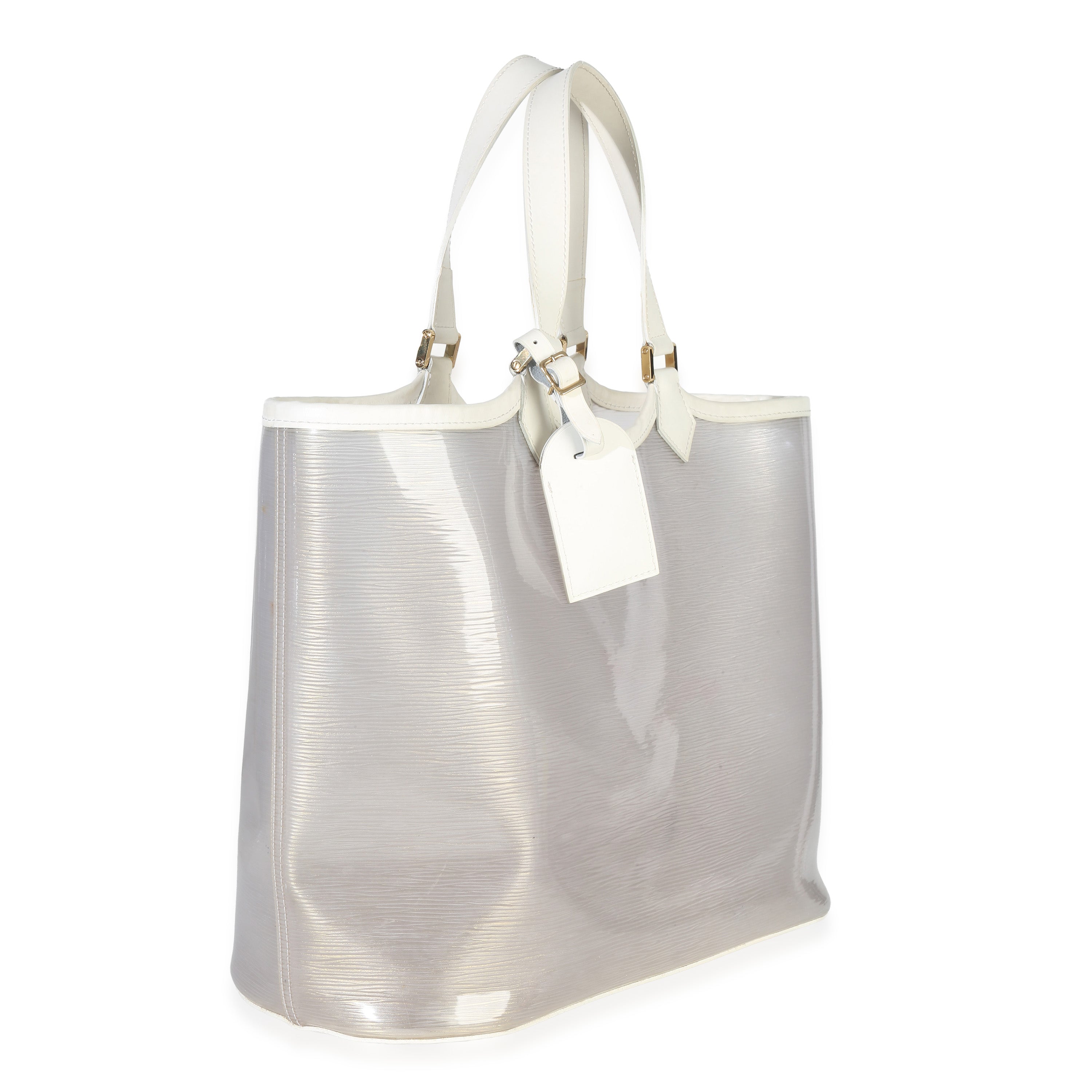 Louis Vuitton White Epi Plage Vinyl Lagoon Bay Tote