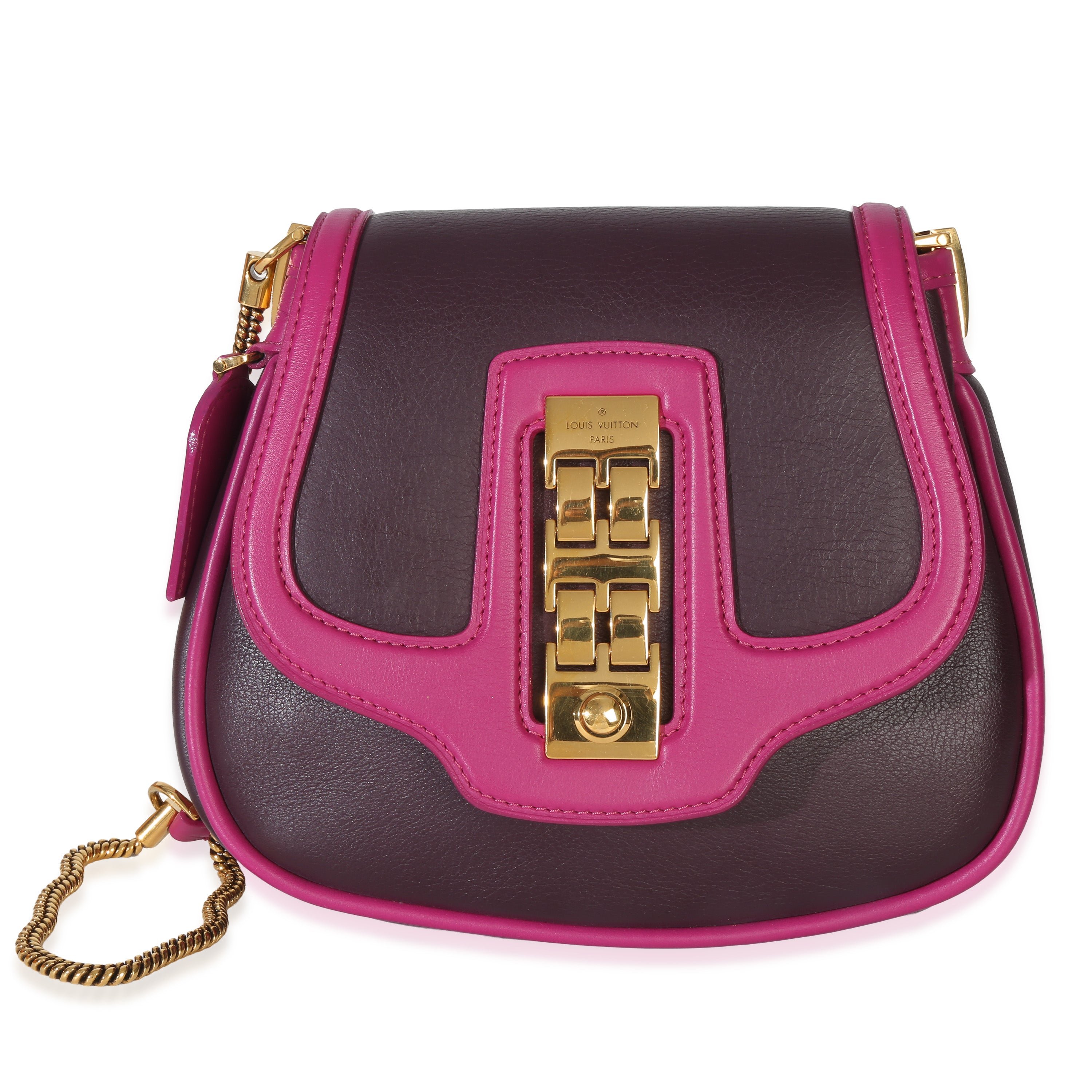 Louis Vuitton Prune Cyclamen Smooth Calfskin Trapeze Art Deco
