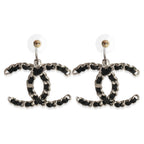 Chanel 2011 Leather CC Earrings