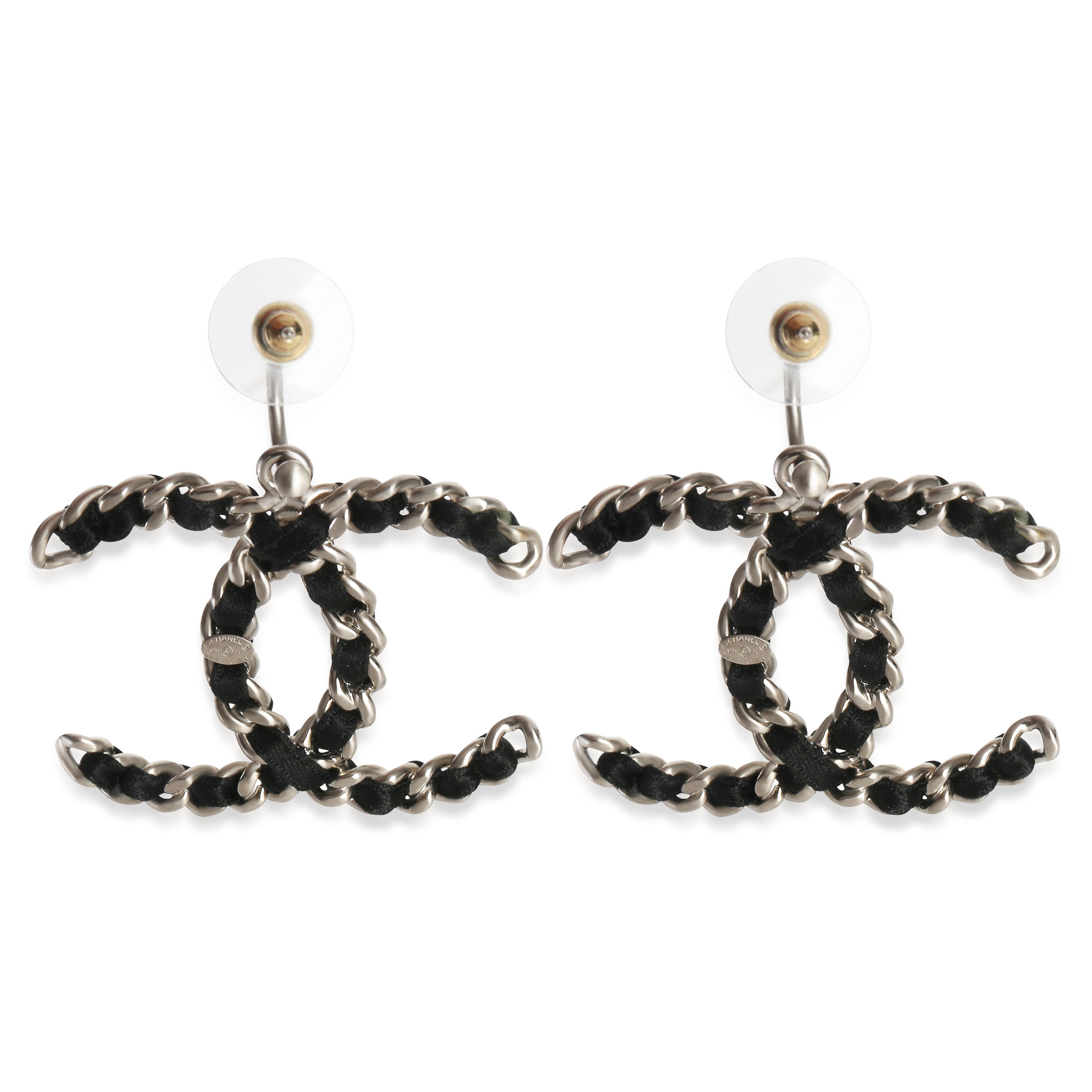 Chanel 2011 Leather CC Earrings