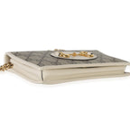 Gucci White GG Supreme Monogram Azalea Calfskin Horsebit 1955 Wallet On Chain