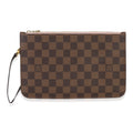 Louis Vuitton Rose Ballerine Damier Ebene Canvas Neverfull Pouch