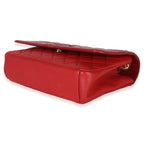 Chanel Red Quilted Caviar Medium Filigree Flap Handbag