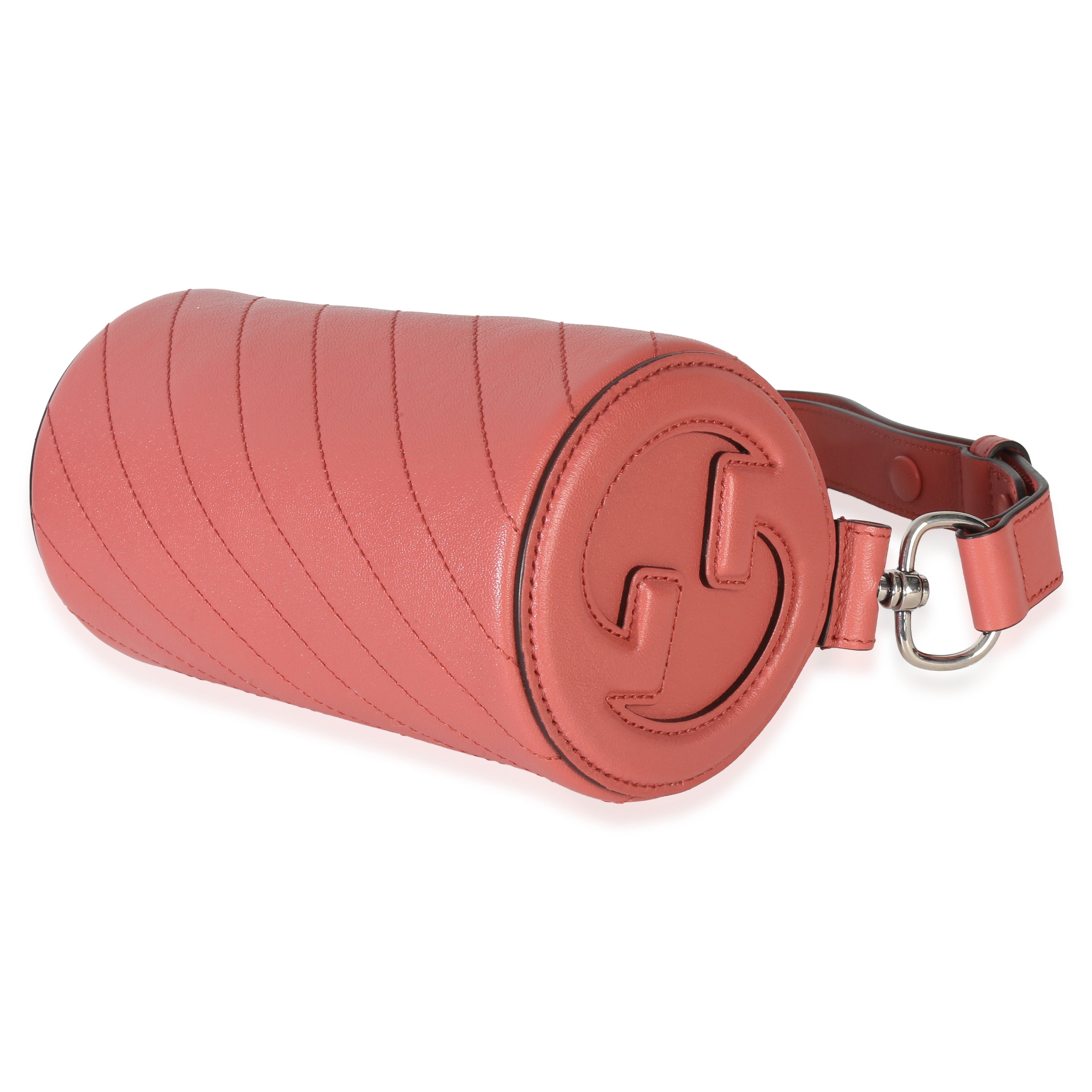 Gucci Pink Diagonal Quilted Calfskin Mini Blondie Barrel Bag
