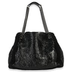 Gucci Black Patent Shearling Medium Soho Hobo