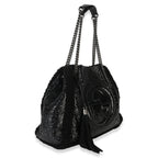 Gucci Black Patent Shearling Medium Soho Hobo