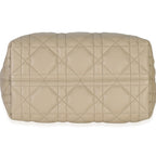 Christian Dior Rope Beige Black Calfskin Macrocannage Small Toujours