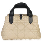 Christian Dior Rope Beige Black Calfskin Macrocannage Small Toujours