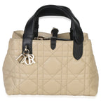 Christian Dior Rope Beige Black Calfskin Macrocannage Small Toujours