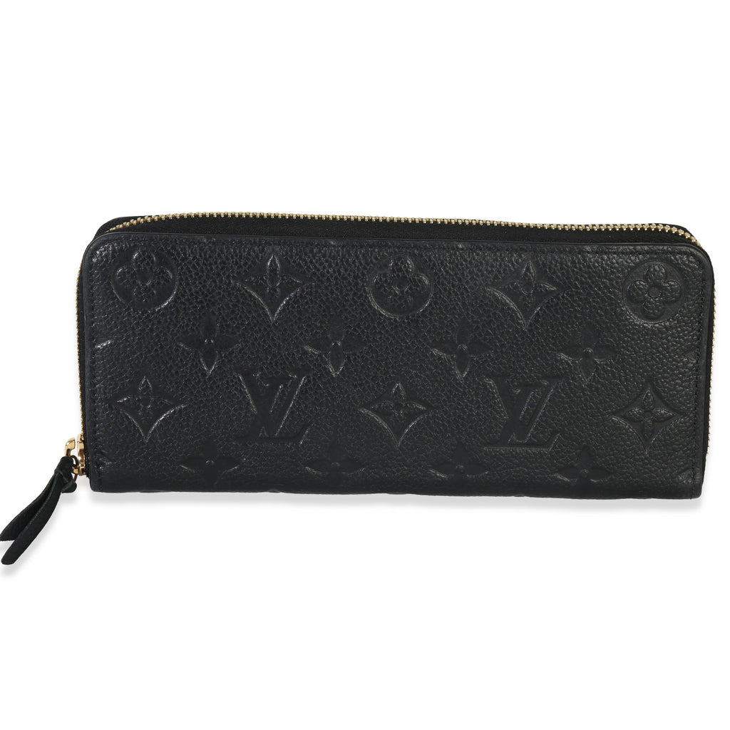 Louis Vuitton Black Monogram Empreinte Clemence Wallet
