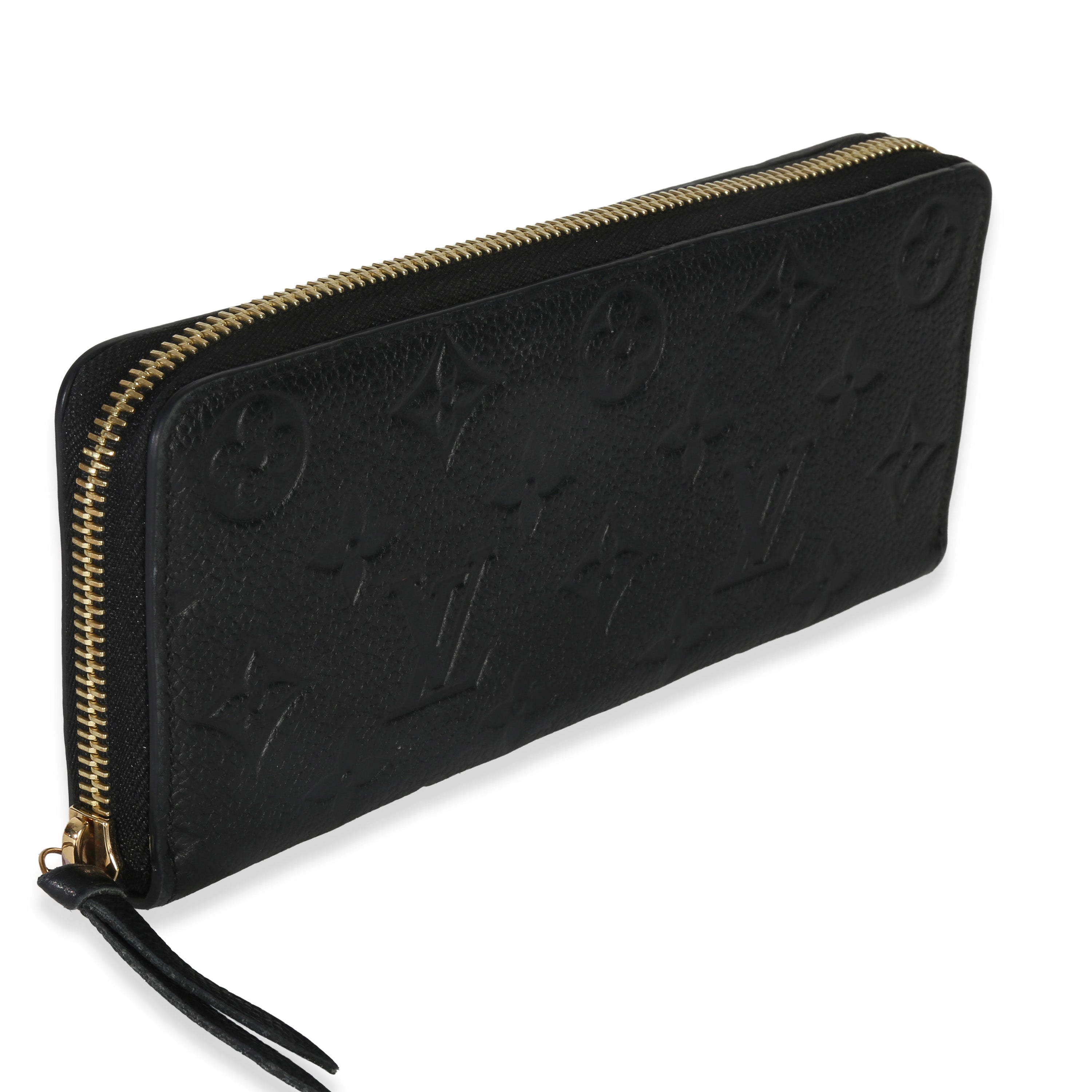 Louis Vuitton Black Monogram Empreinte Clemence Wallet