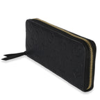 Louis Vuitton Black Monogram Empreinte Clemence Wallet