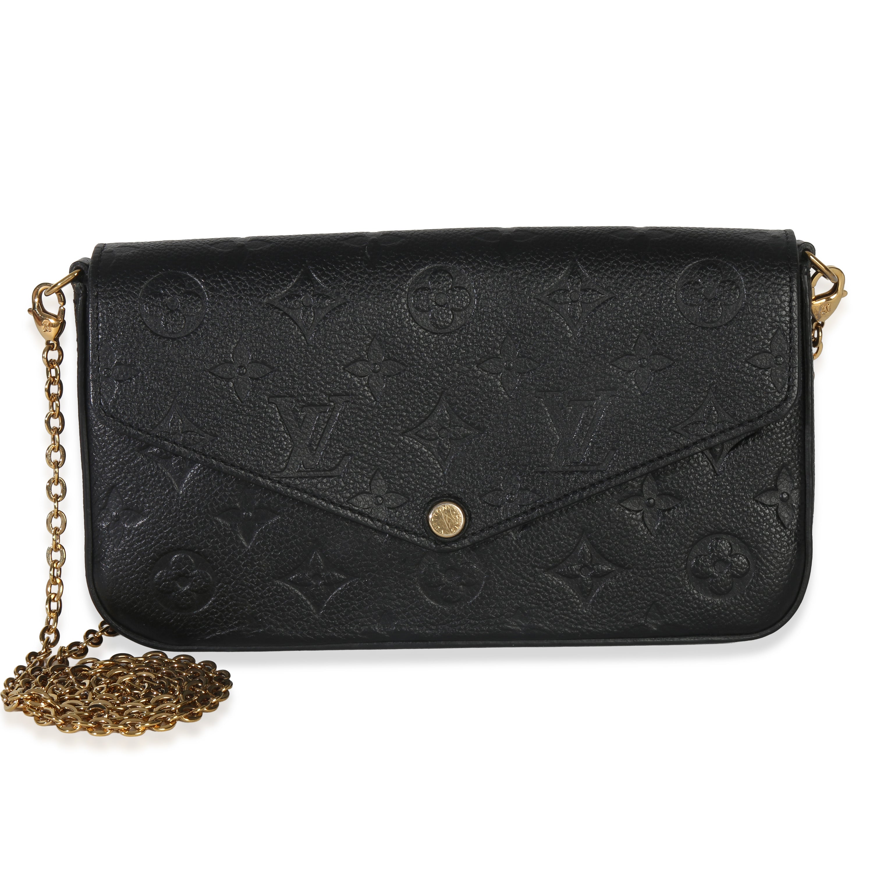 Louis Vuitton Black Monogram Empreinte Felicie Pochette