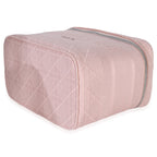 Christian Dior Pink Canvas Embroidered Cannage DiorTravel Vanity Case