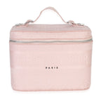 Christian Dior Pink Canvas Embroidered Cannage DiorTravel Vanity Case