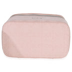 Christian Dior Pink Canvas Embroidered Cannage DiorTravel Vanity Case