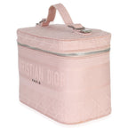 Christian Dior Pink Canvas Embroidered Cannage DiorTravel Vanity Case