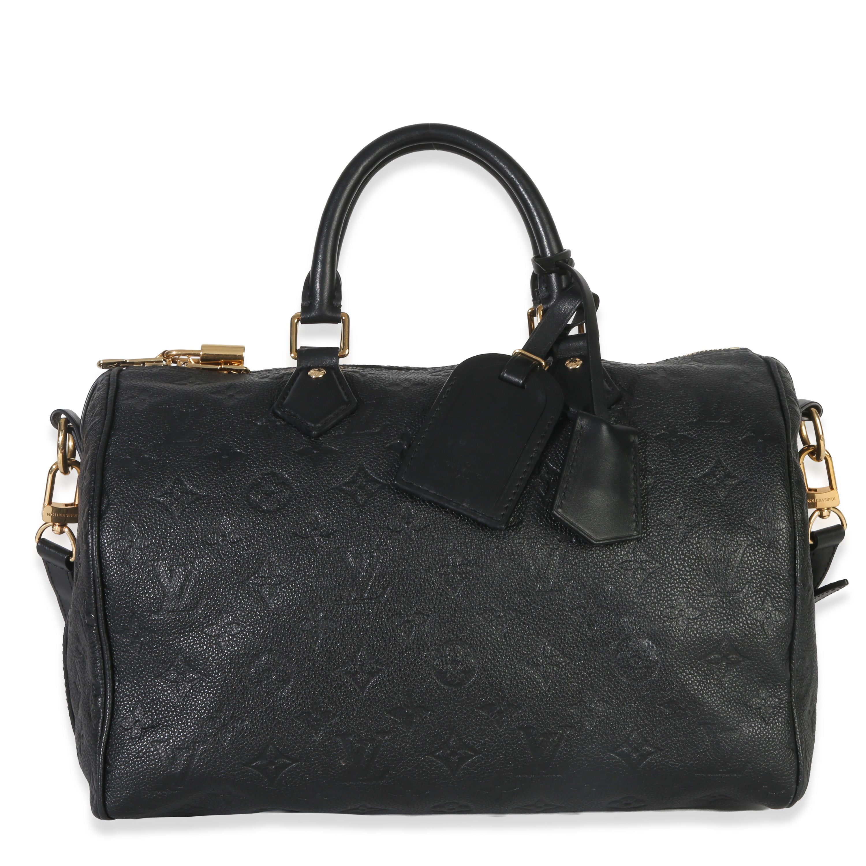 Louis Vuitton Black Monogram Empreinte Speedy Soft 30