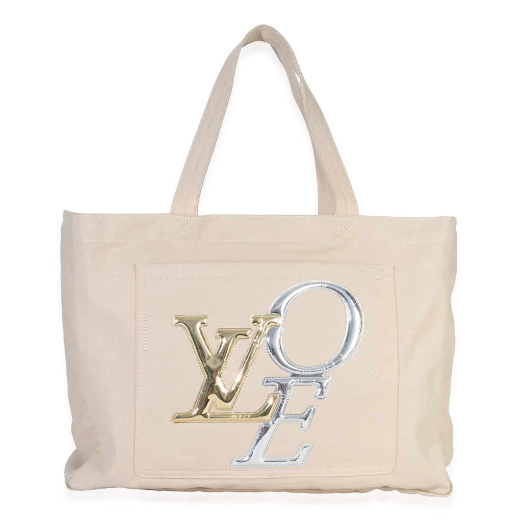 Louis Vuitton Vintage Beige Canvas Thats Love Tote