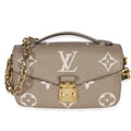Louis Vuitton Tourterelle Creme Giant Monogram Empreinte Pochette Metis