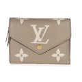 Louis Vuitton Tourterelle Creme Giant Monogram Empreinte Victorine Wallet