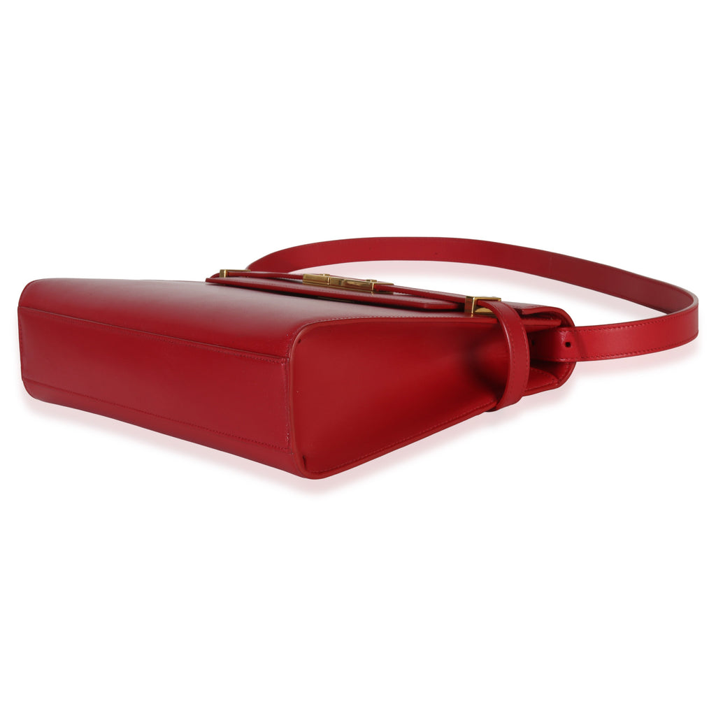 Saint Laurent Red Calfskin Medium Manhattan Shoulder Bag